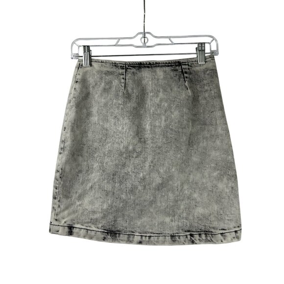 Retrofete Womens XS Willa Denim Mini Skirt Gray Stone FW20-3391 Made Italy NWT - Picture 8 of 16